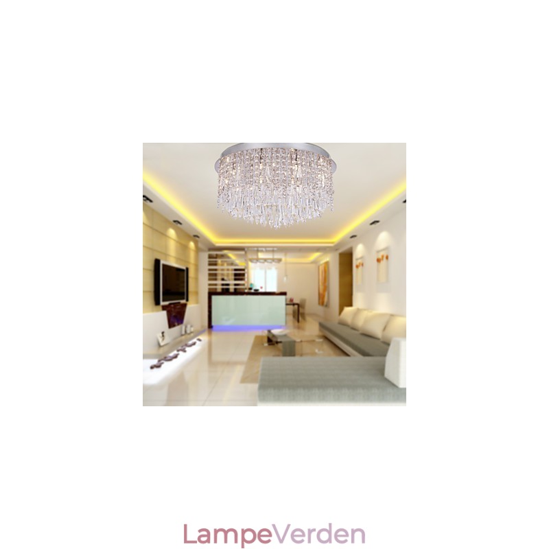 Moderne moderne krystal krom Flush Mount