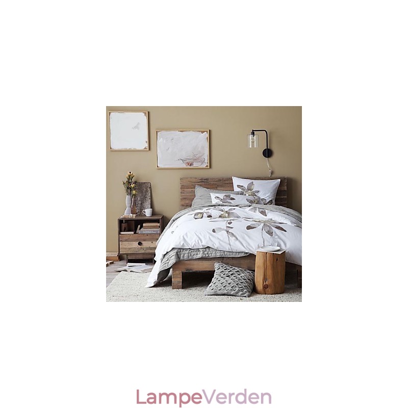 Moderne væglampe med glastrommeskærm