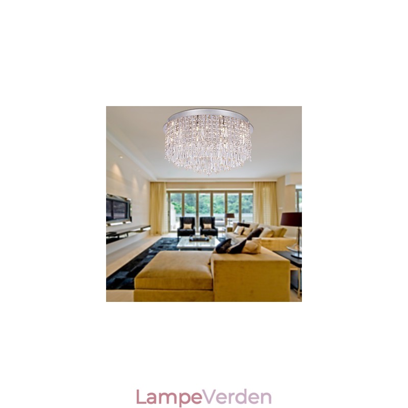 Moderne moderne krystal krom Flush Mount