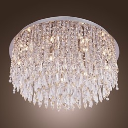 Moderne moderne krystal krom Flush Mount