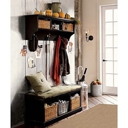 Naturinspireret væglampe i jern med gennemsigtig glasskærm