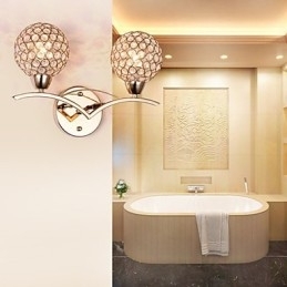 Væglamper Læsevæglamper Krystal Mini Style Moderne Moderne Metal