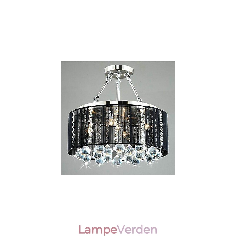 Traditionel klassisk krystal krom metal flush Mount