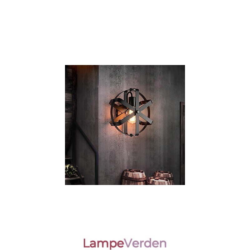 Ny vintagestil industriel rund væglampet balkon Loft Entry Hallway Soveværelse Væglampe
