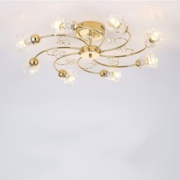 Kunstnerisk Aluminium Flush Mount Lights Med Krystaller