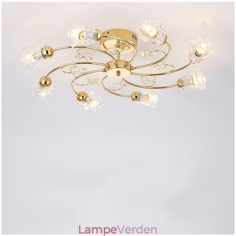 Kunstnerisk Aluminium Flush Mount Lights Med Krystaller