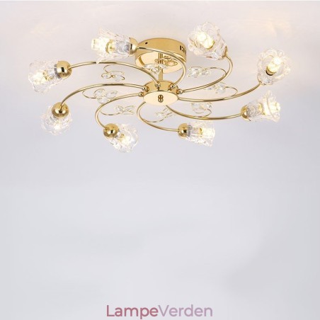Kunstnerisk Aluminium Flush Mount Lights Med Krystaller Kunstnerisk Aluminium Flush Mount Lights Med Krystaller