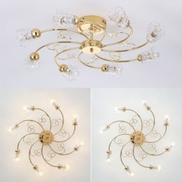 Kunstnerisk Aluminium Flush Mount Lights Med Krystaller