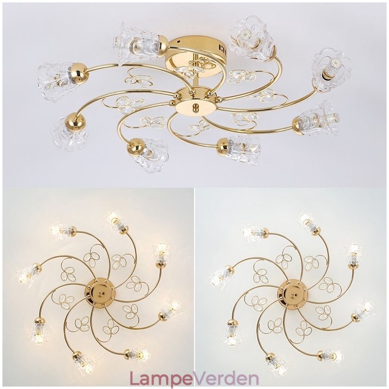 Kunstnerisk Aluminium Flush Mount Lights Med Krystaller