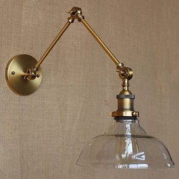 LOFT Style Designer Lampe Moderne Glas Bronze Cafe Dekorativ Væglampe