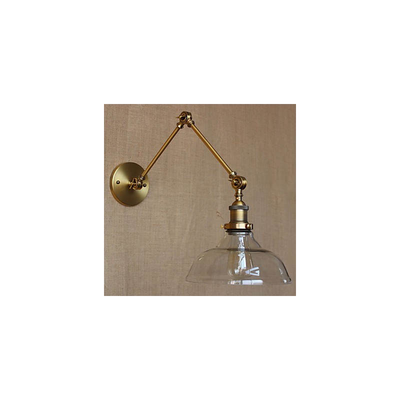 LOFT Style Designer Lampe Moderne Glas Bronze Cafe Dekorativ Væglampe