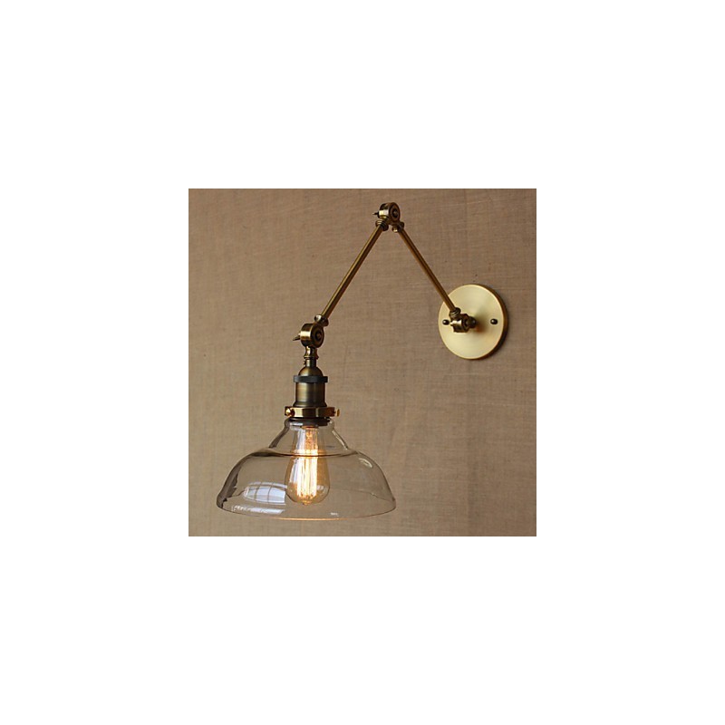 LOFT Style Designer Lampe Moderne Glas Bronze Cafe Dekorativ Væglampe