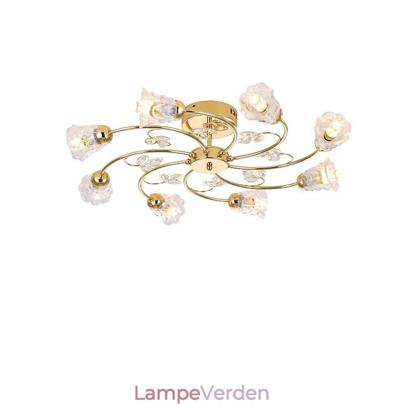 Kunstnerisk Aluminium Flush Mount Lights Med Krystaller