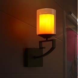 Retro glas Enkel enkelt hoved væglampe lys væglampetter Krystal Moderne moderne metal