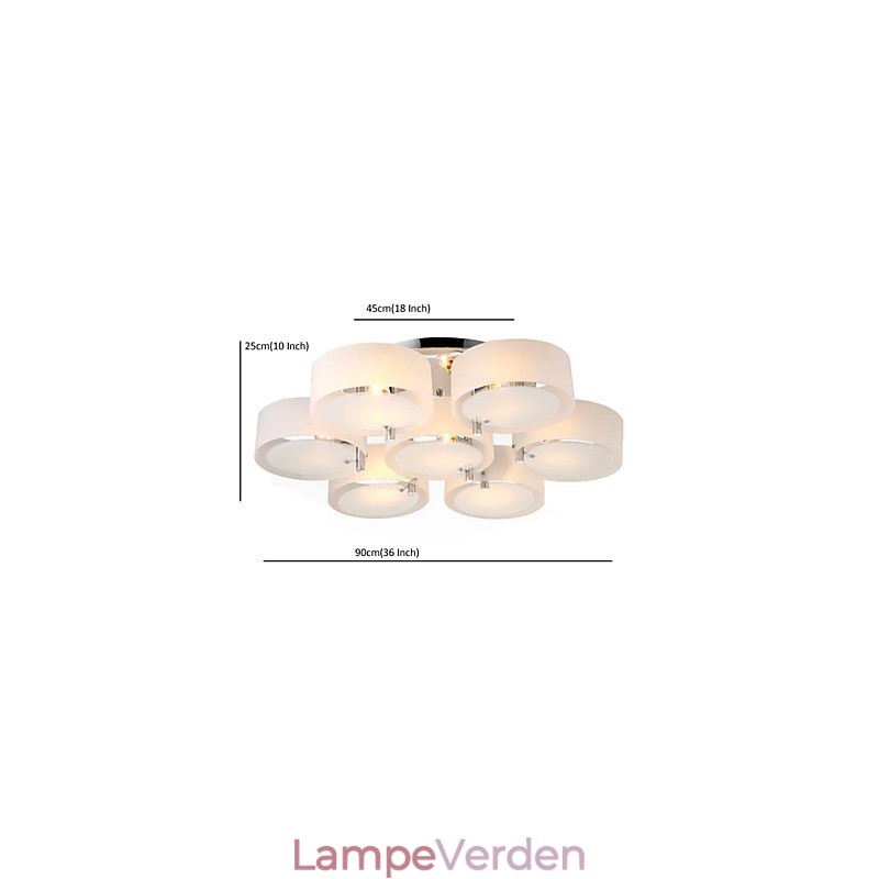 Flush Mount Modern Contemporary 7 Lights Ceiling Light Metal