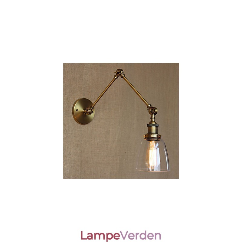 Retro Vintage Eksklusiv Hotel Lobby Soveværelse Bedside RACK Antik Bronze Dekorativ Væglampe