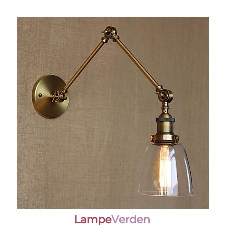 Retro Vintage Eksklusiv Hotel Lobby Soveværelse Bedside RACK Antik Bronze Dekorativ Væglampe