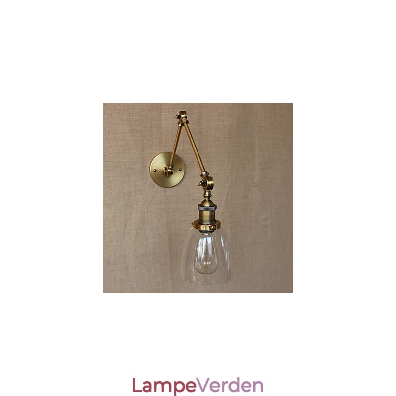 Retro Vintage Eksklusiv Hotel Lobby Soveværelse Bedside RACK Antik Bronze Dekorativ Væglampe