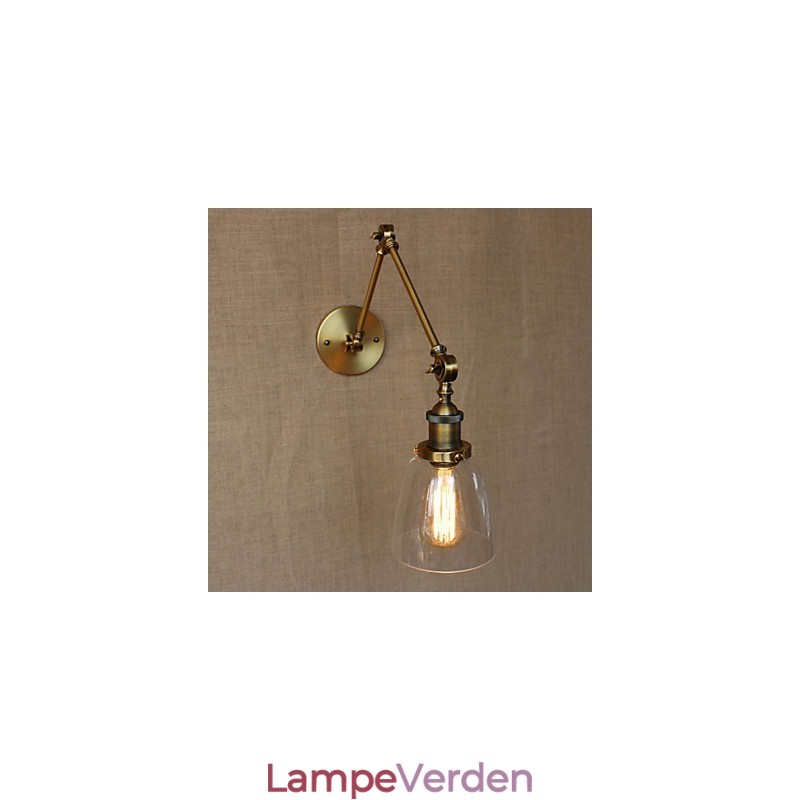 Retro Vintage Eksklusiv Hotel Lobby Soveværelse Bedside RACK Antik Bronze Dekorativ Væglampe