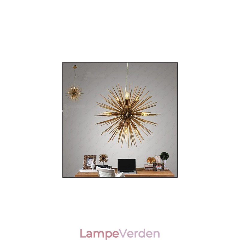 Retro Imitation Copper Creative line 10 lys lysekrone