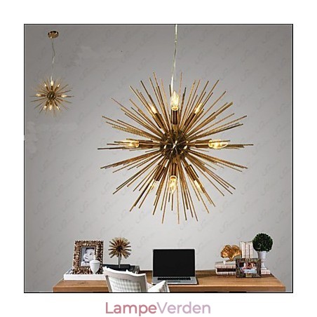 Retro Imitation Copper Creative line 10 lys lysekrone Retro Imitation Copper Creative line 10 lys lysekrone