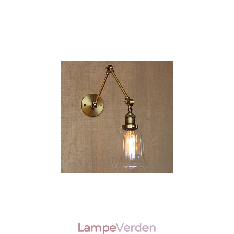 Amerikansk land Milan Nordisk Bronze Plating Glas Dobbelt Arm Lang Arm Af Balkon Vægdekoration