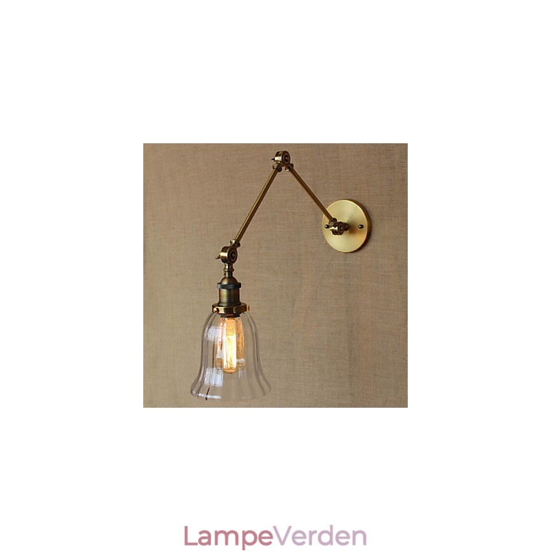 Amerikansk land Milan Nordisk Bronze Plating Glas Dobbelt Arm Lang Arm Af Balkon Vægdekoration