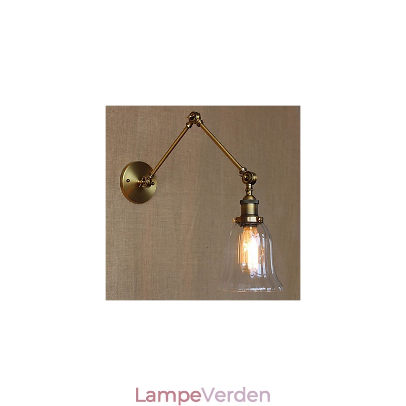 Amerikansk land Milan Nordisk Bronze Plating Glas Dobbelt Arm Lang Arm Af Balkon Vægdekoration