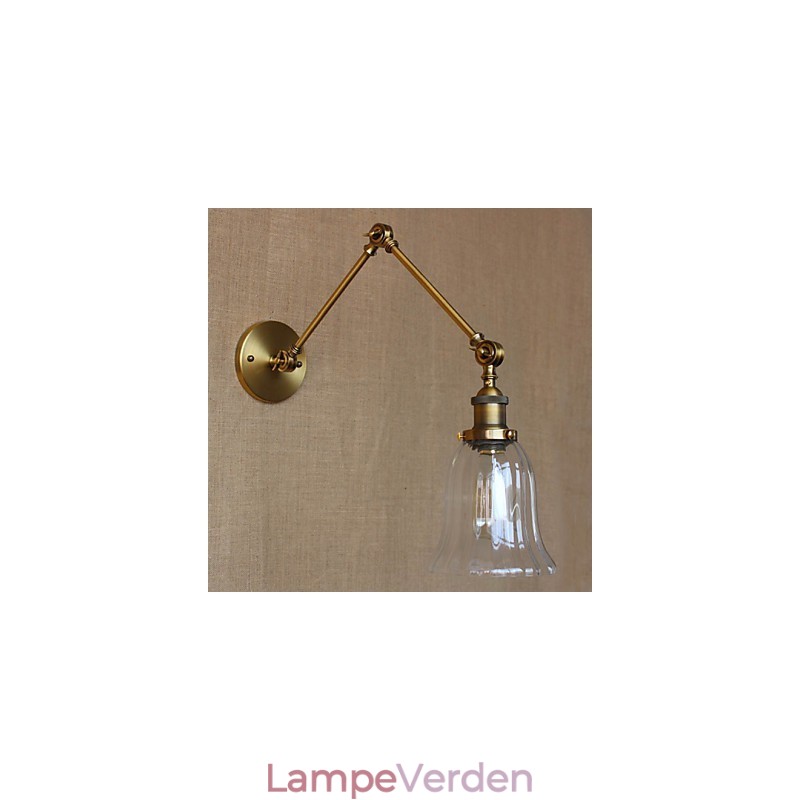 Amerikansk land Milan Nordisk Bronze Plating Glas Dobbelt Arm Lang Arm Af Balkon Vægdekoration
