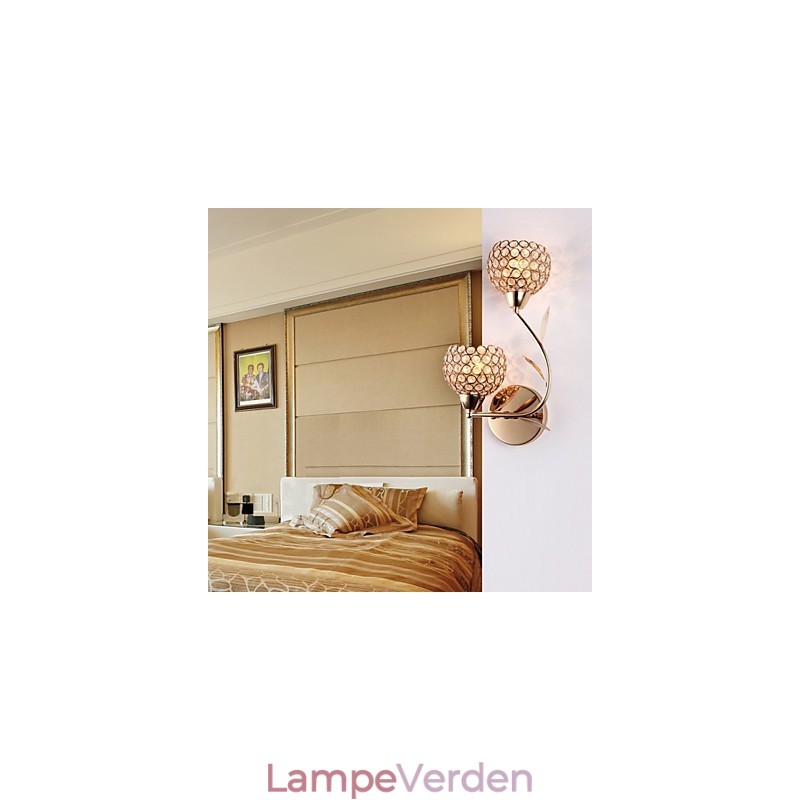 Væglamper Læsevæglamper Krystal Mini Style Moderne Moderne Metal