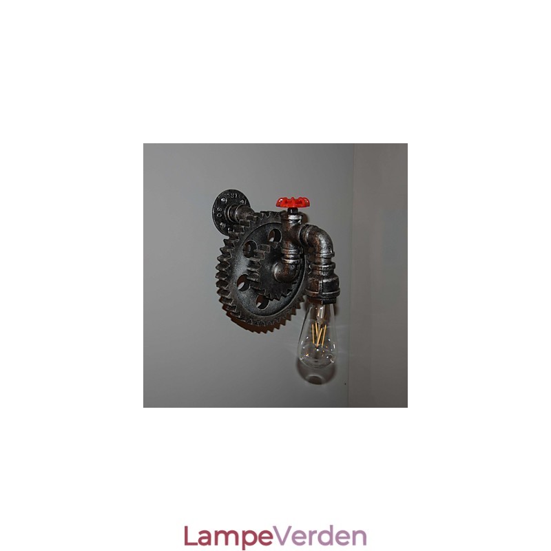 Creative Iron Bar Restaurant Bar Gang Væglampe Væglampe Loft Industrielle Gear Personality To Do The Old Water Pipes