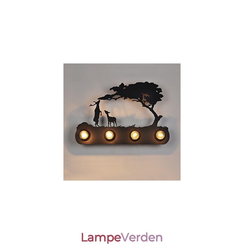 4 lys American Village Pastoral LOFT Style Soveværelse Gangjern Retro Væglamper