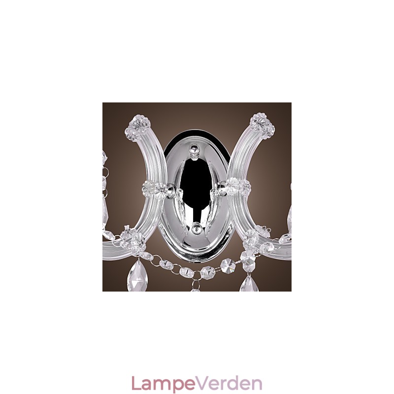 Elegant krystal væglampe med 2 lys