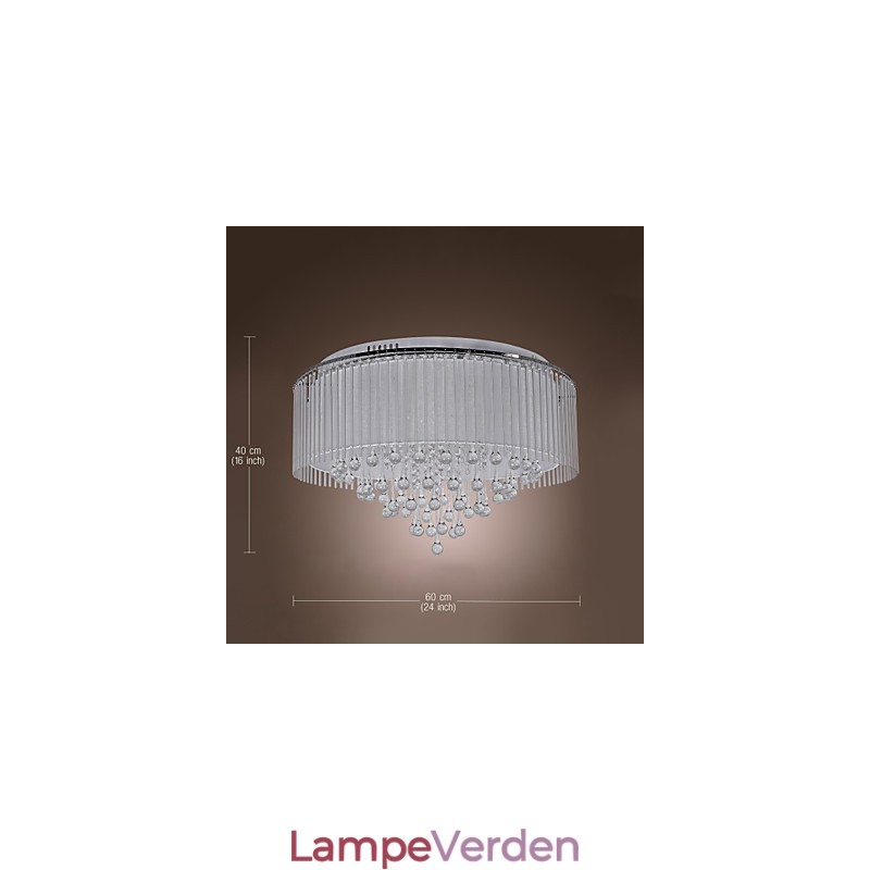Moderne moderne krystal galvaniseret flush Mount