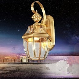 Havelampe Fuld Kobber Lampe Udendørs Lampe Vandtæt Lampe