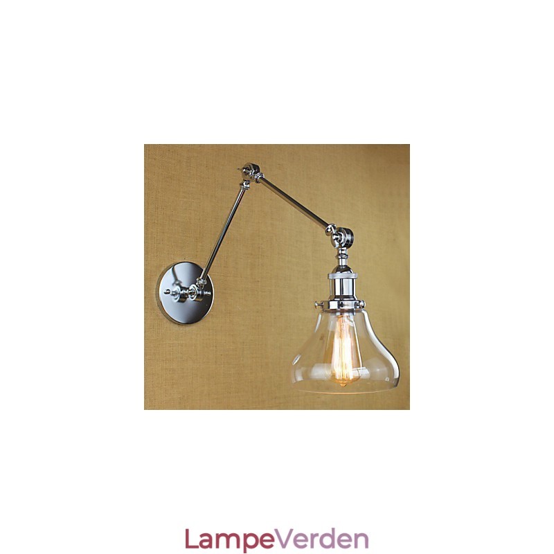 Krom Glas Dobbeltarm Justerbar Sølvstang KTV Sengegang Restaurant Hotelværelse væg