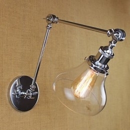 Krom Glas Dobbeltarm Justerbar Sølvstang KTV Sengegang Restaurant Hotelværelse væg