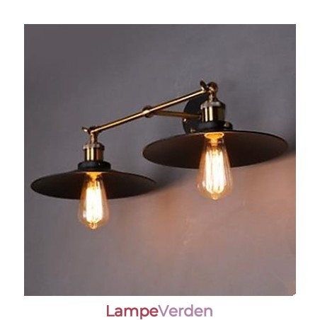 Landdistrikter Industriel Retro Væglampe Dobbelt Væglampe Sort Paraply Landdistrikter Industriel Retro Væglampe Dobbelt Væglampe Sort Paraply