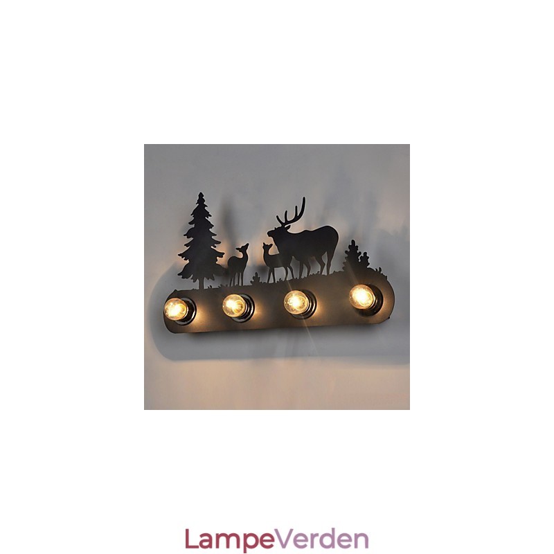 4 lys American Village Pastoral LOFT Style Soveværelse Gangjern Retro Væglamper
