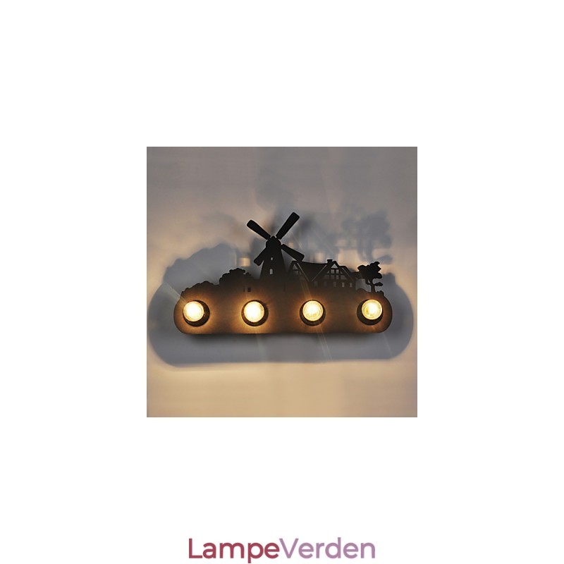 4 lys American Village Pastoral LOFT Style Soveværelse Gangjern Retro væglamper
