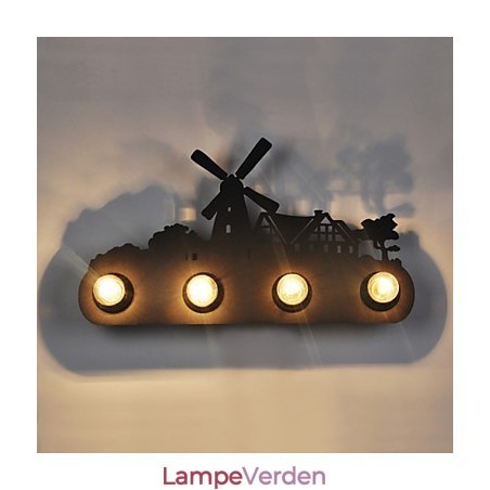 4 lys American Village Pastoral LOFT Style Soveværelse Gangjern Retro væglamper 4 lys American Village Pastoral LOFT Style Soveværelse Gangjern Retro væglamper