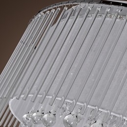 Moderne moderne krystal galvaniseret flush Mount