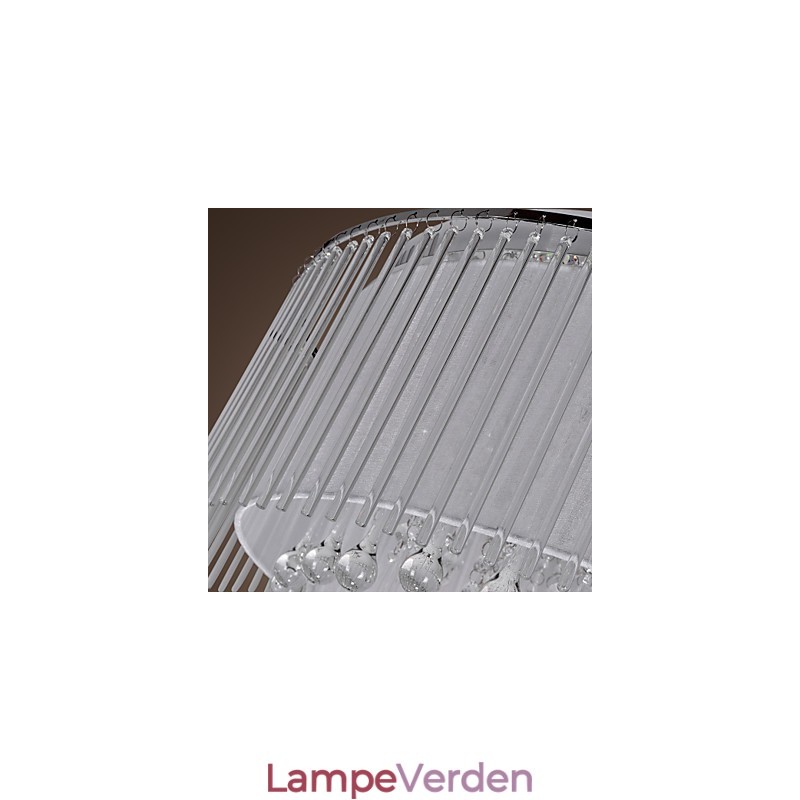 Moderne moderne krystal galvaniseret flush Mount