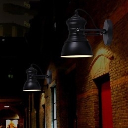 Art Deco Væglamper Lampe Industriel Iron Signboard Loft Væglampe