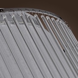 Moderne moderne krystal galvaniseret flush Mount