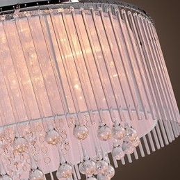 Moderne moderne krystal galvaniseret flush Mount