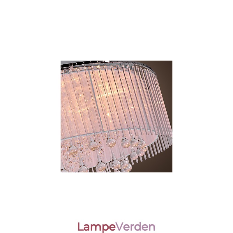 Moderne moderne krystal galvaniseret flush Mount