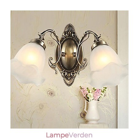Retro glas Enkel europæisk moderne elegance smedejerns væglampe lys Retro glas Enkel europæisk moderne elegance smedejerns væglampe lys