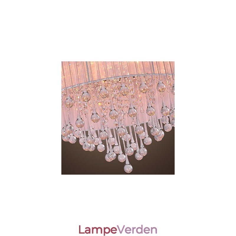 Moderne moderne krystal galvaniseret flush Mount