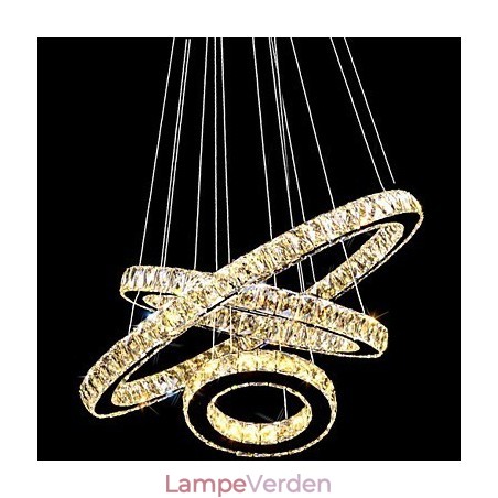 Krystal Pendel Moderne Belysning Tre Ringe D406080 K9 Stort Krystal Loftslampe Krystal Pendel Moderne Belysning Tre Ringe D406080 K9 Stort Krystal Loftslampe
